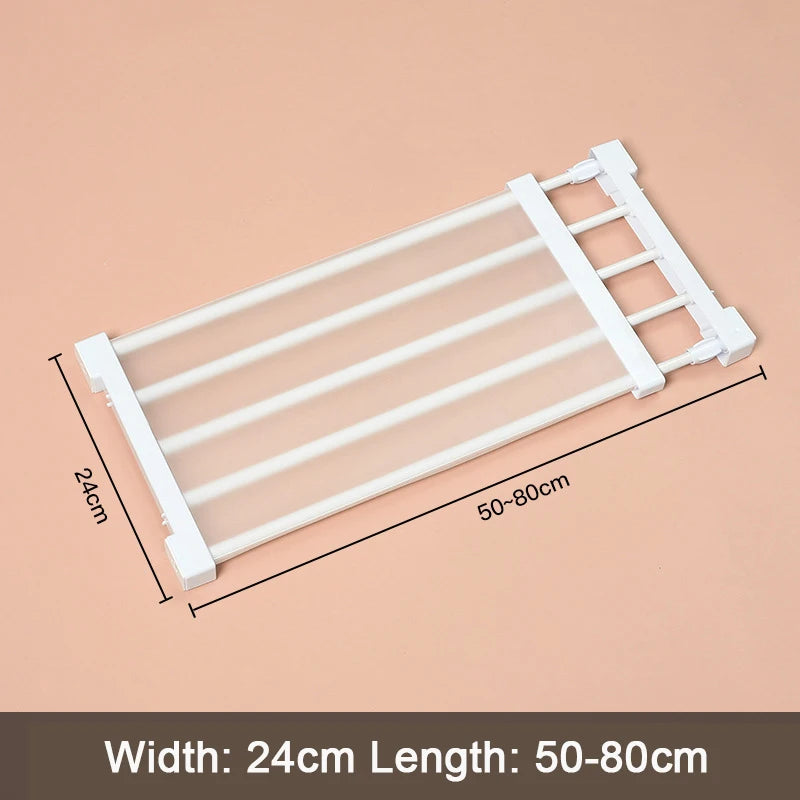 Adjustable Wardrobe Storage Shelf Space Saving Organizer for Kitchen Bathroom Wall Mounted Storage Rack Home Organizer