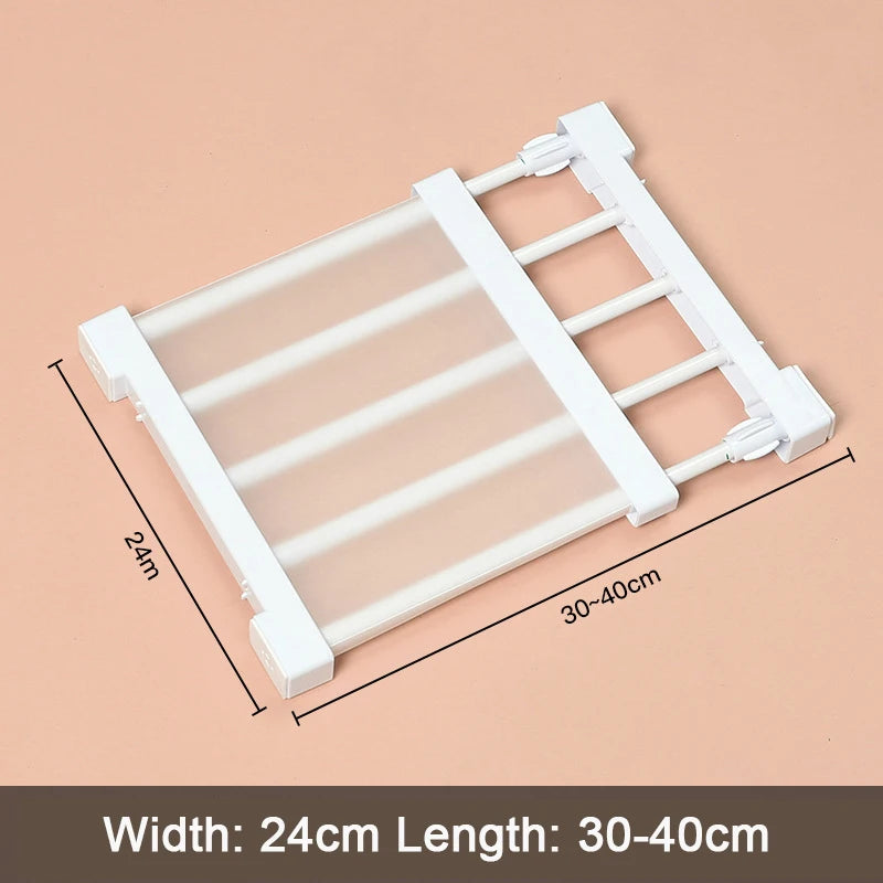 Adjustable Wardrobe Storage Shelf Space Saving Organizer for Kitchen Bathroom Wall Mounted Storage Rack Home Organizer