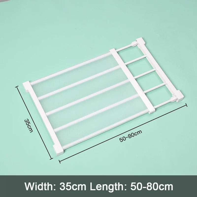 Adjustable Wardrobe Storage Shelf Space Saving Organizer for Kitchen Bathroom Wall Mounted Storage Rack Home Organizer