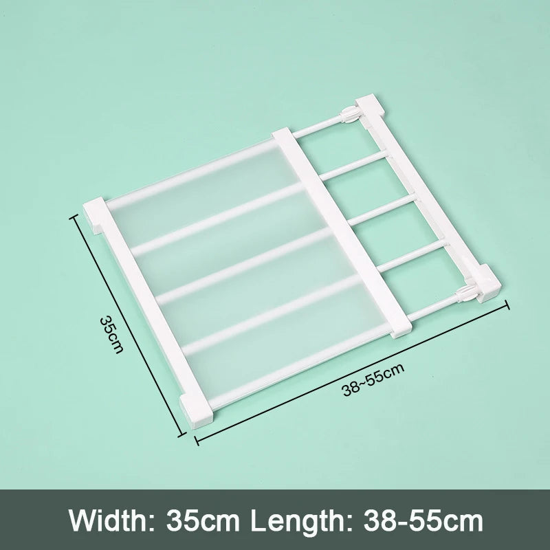 Adjustable Wardrobe Storage Shelf Space Saving Organizer for Kitchen Bathroom Wall Mounted Storage Rack Home Organizer
