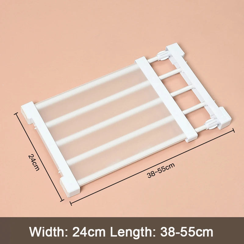 Adjustable Wardrobe Storage Shelf Space Saving Organizer for Kitchen Bathroom Wall Mounted Storage Rack Home Organizer