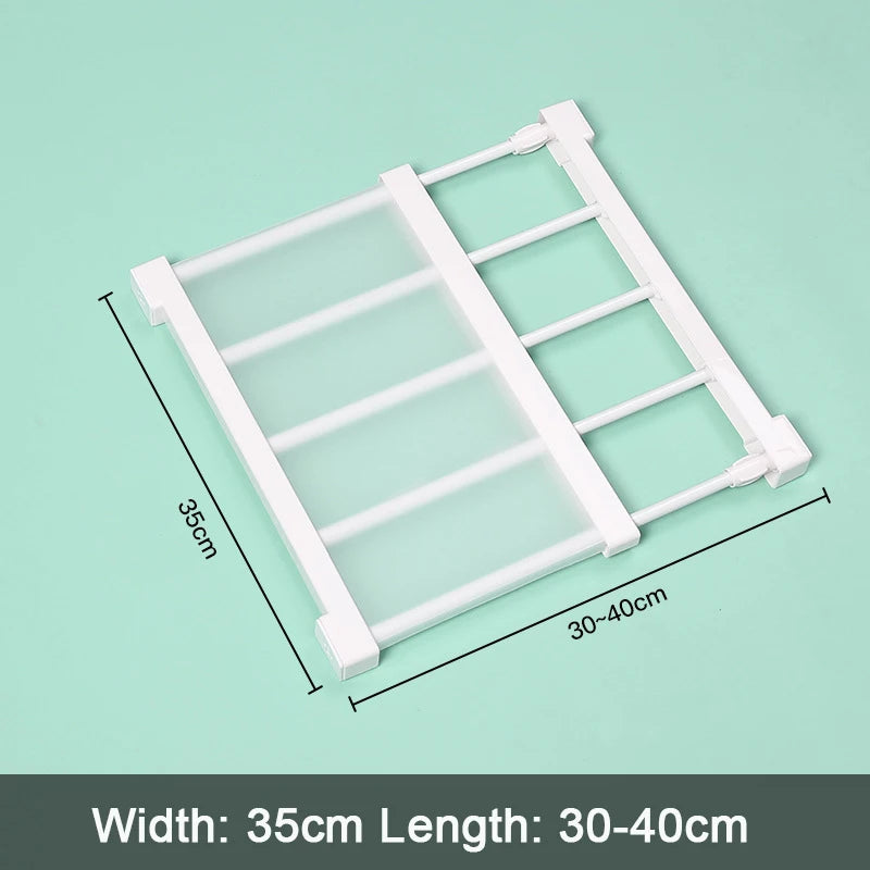 Adjustable Wardrobe Storage Shelf Space Saving Organizer for Kitchen Bathroom Wall Mounted Storage Rack Home Organizer