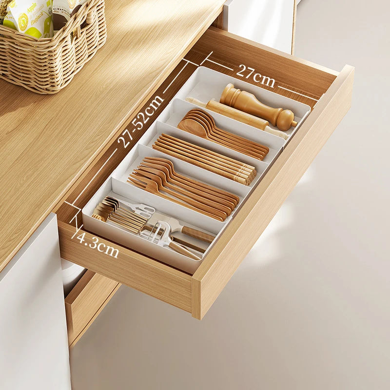 Expandable Drawer Organizer Versatile Adjustable Organizer Cutlery Tray For Kitchen Drawer Spoons Forks Knives Cutlery Holder