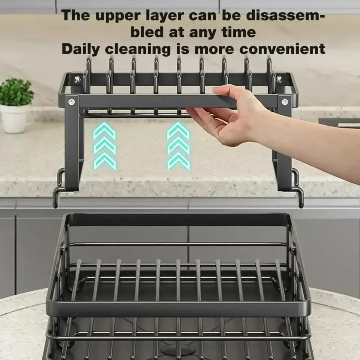 2025 Bowl Rack - 2 Tier Dish Drainer Storage Adjustable Space Saving Kitchen Utensil Organizer for Plates Cups Cutlery popular