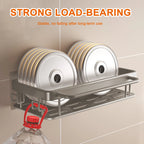 Wall Mount Kitchen Rack Storage Kitchen Sink Drainer Sponge Holder Kitchen Soap Rack No Drill Shelf  Kitchen Organization